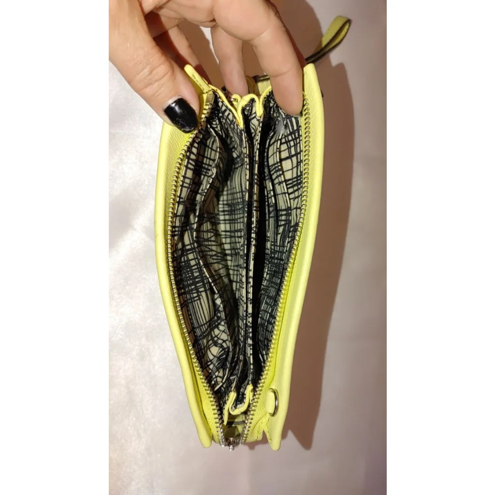 Vince Camuto Camo Leather Wristlet in Golden Apple